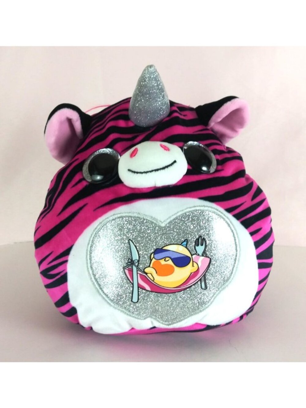 Rainbocorns Wild Heart Surprise Series 3 Pink & Black Striped Zebra 8" Plush